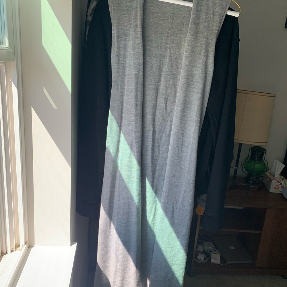 Theory Sleeveless Maxi Cardigan grey Size Petite